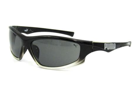 Puma Pu14708a Polarized Sunglasses Sport Wrap Black Fade Gray 64 17 130 56e Ebay