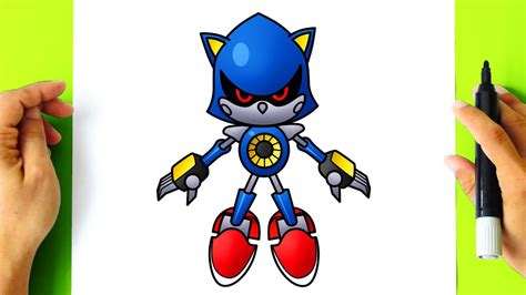 How To Draw Metal Sonic Sonic The Hedgehog Step By Step Youtube