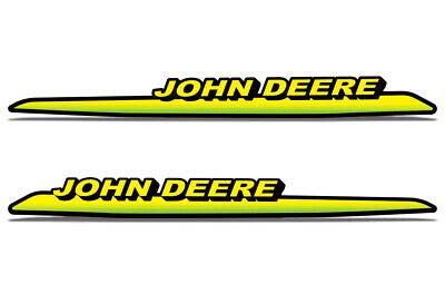 2pc Set For John Deere Tractor Upper Hood Vinyl Decal Stickers Fits