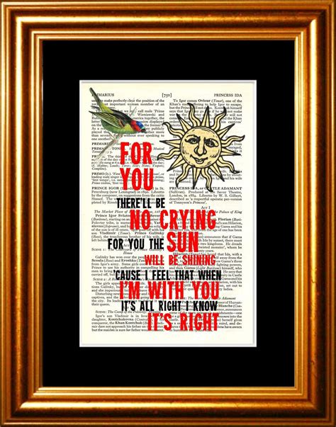 Fleetwood Mac Songbird Song Lyric Print On Upcycled Vintage Etsy Song Lyric Print Lyric