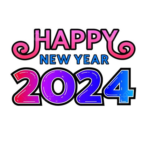 2024 Happy New Year Design With Typography 01 Vector 2024 New Year