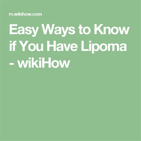 How To Know If You Have A Lipoma Lipoma Removal Natural Solutions