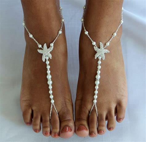 Starfish Barefoot Sandal Wedding Foot Jewelry Beach Sandal Etsy