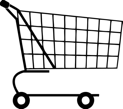 Clipart - Shopping trolley (black)