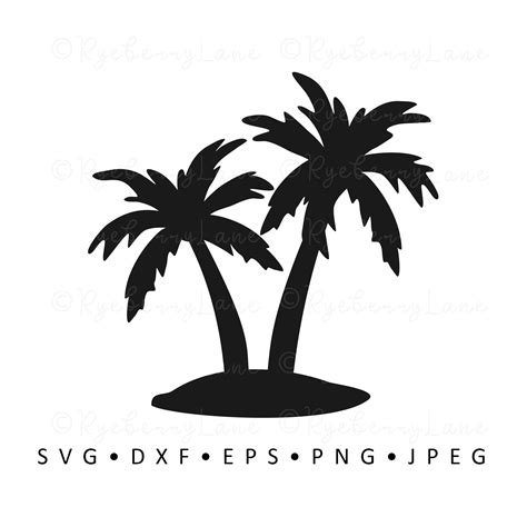 Palm Trees Svg Palm Tree Vector File Palm Tree Clipart Graphic Etsy