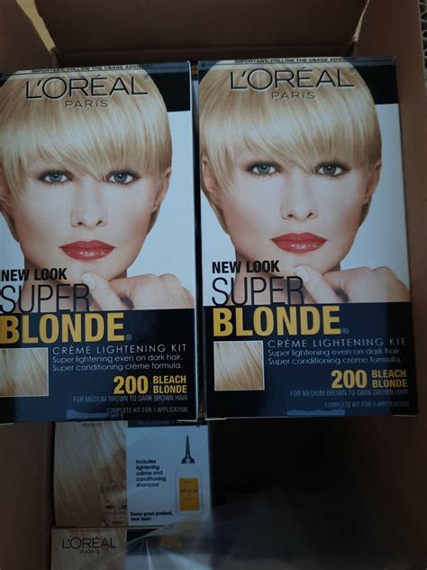 Lot Of 2 Loreal Paris Super Blonde 200 Creme Lightening Hair Color Kits 71249200407 Ebay