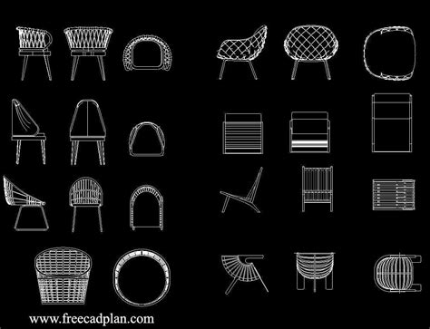 outdoor chair dwg cad block in autocad - free cad plan