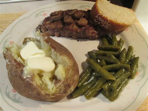 Bake at 300° for about 3 hours. Diab2Cook: Cubed Steak w/ Baked Potato, Green Beans ...