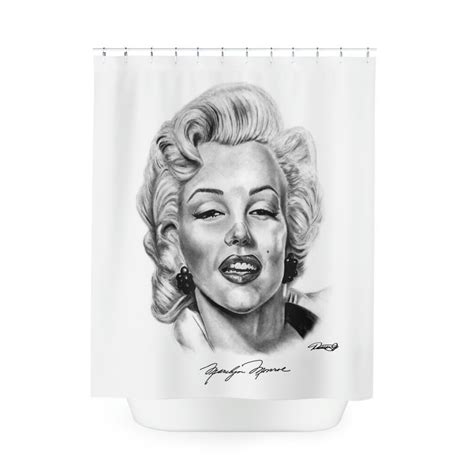 Polyester Shower Curtain Marilyn Monroe Hollywood Starlet Etsy