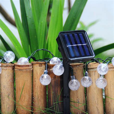 Herchr 30 Led Outdoor String Lights Solar Powered Patio Lights Outside