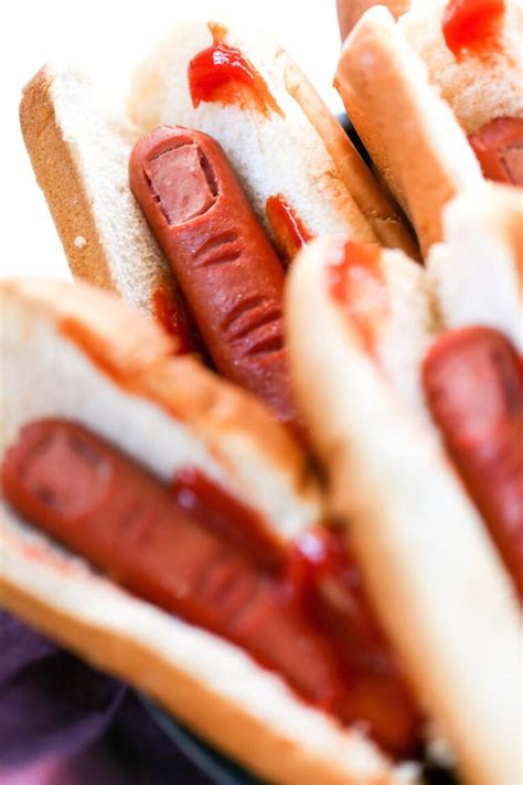 Bloody Finger Hot Dogs Recipe For Halloween Salty Canary