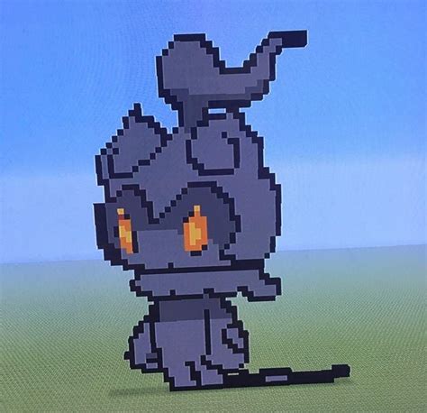 Marshadow Pixel Art In Minecraft Pokémon Amino