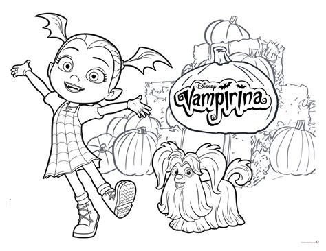 Vampirina Coloring Pages Vampirina And Wolfie Free Printable Coloring