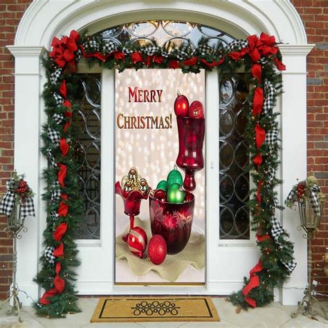 Merry Christmas Balls  Christmas door decorations, Door decorations