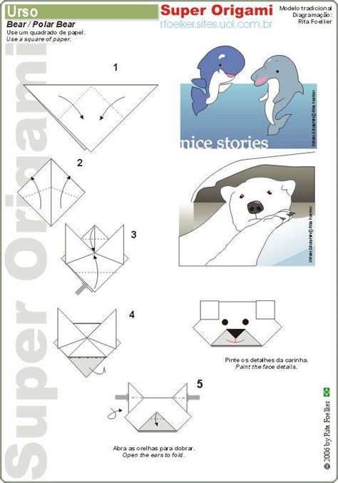 How To Make A 3d Origami Polar Bear Instructions Origami
