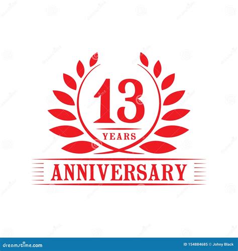 13 Years Anniversary Celebration Logo 13th Anniversary Luxury Design