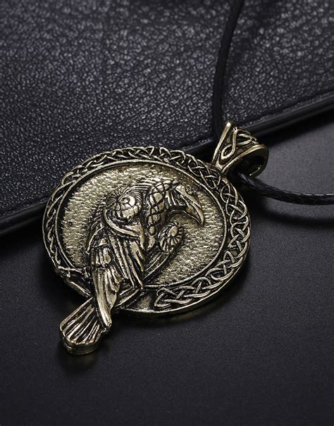 Nordic Amulet Viking Blackbird Raven Pendant