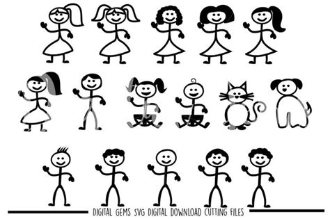 Free Stick Figure Svg Dxf Eps Png Files Crafter File Free
