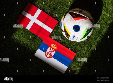 MUNICH, GERMANY, APRIL 17, 2024: Denmark vs Serbia, Euro 2024 Group C