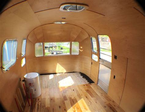 Paul Fuelling Woodworking Airstream Interior Vintage Trailer