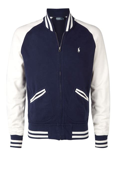 From puffer jackets and down jackets to jean jackets and military jackets, this collection of jackets for women has everything for any style, occasion, or weather. Polo Ralph Lauren Navy Contrast Sleeve Varsity Sweat ...