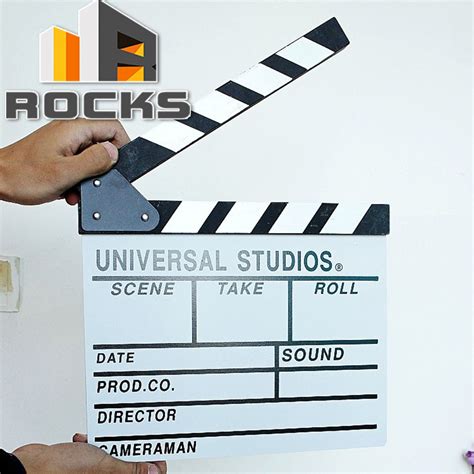 Wooden Director Video Scene Clapper Board Film Movie Slateboard Cut