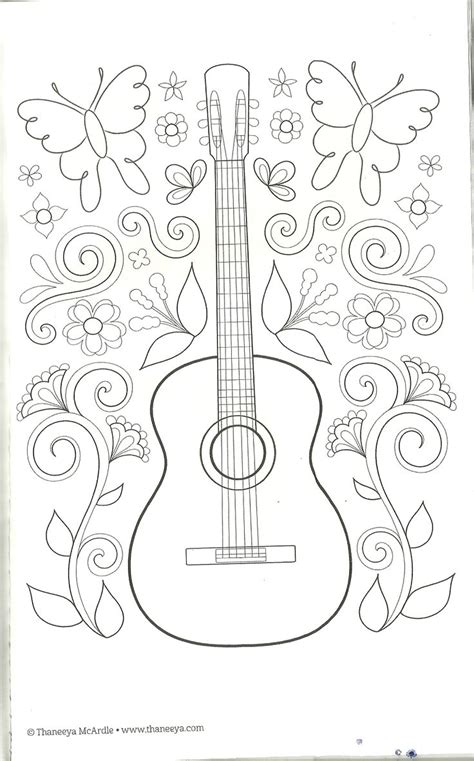 Guitar Coloring Page Music Coloring Coloring Pages Coloring Books