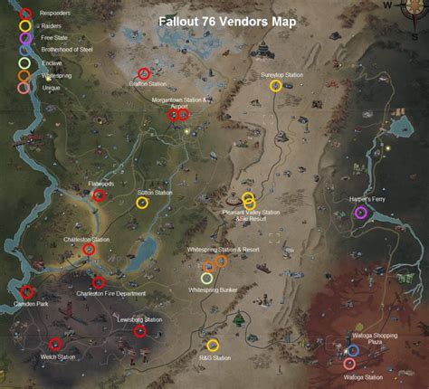 Vendors Locations And Factions Guide In Fallout 76