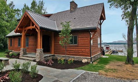 Others are separated from the main space by a peninsula. Small Lakefront Home Plans Lake Cottage House Plans ...