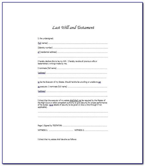 Please note that the information provided in this ebook is not legal. Last Will And Testament Forms Canada - Form : Resume ...