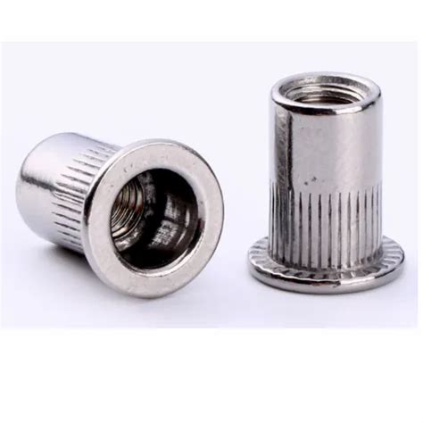 Round Stainless Steel Flat Head Knurled Body Closed Rivet Nut Size M To M Rs Piece Id