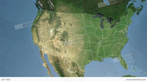 Arizona State Usa Extruded Satellite Map Stock Animation 6511459