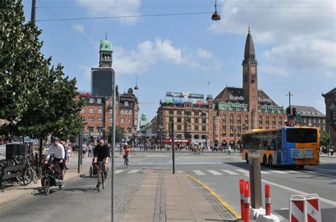Copenhagen Town Square In Danish Capital Copenhagen Editorial Stock
