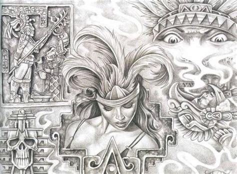 Maybe you would like to learn more about one of these? Lowrider Arte Aztec Drawings Tattoo | Aztec drawing, Aztec ...