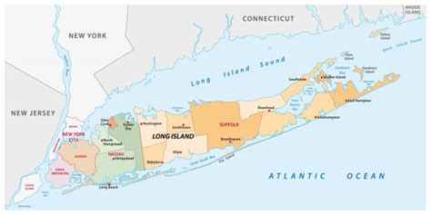 Map Of Nyc Boroughs And Long Island Topographic Map