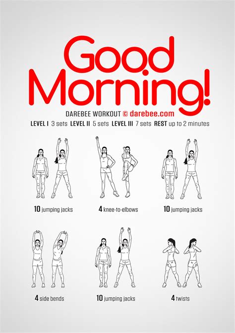 Good Morning Workout Good Mornings Exercise Morning Workout Routine