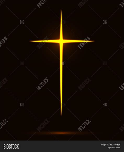 glowing cross vector vector and photo free trial bigstock