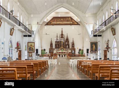 Christian Church Interior In Alappuzha Kerala India Stock Photo Alamy