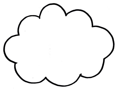 Printable Cloud Outline Pictures Clipart Best Cloud Template Cloud