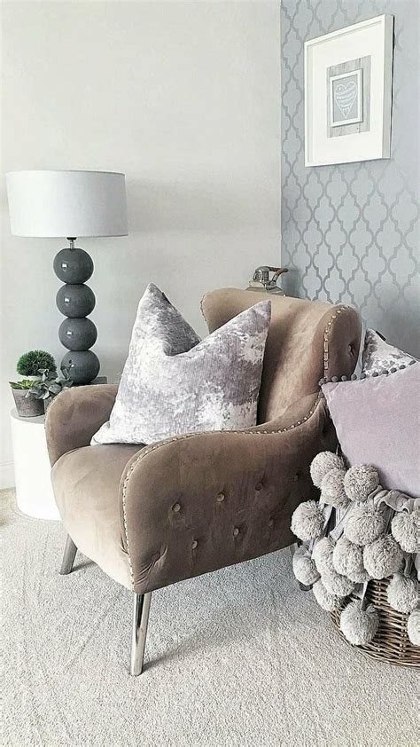 Camden Trellis Wallpaper In Soft Grey And Silver Wallpaper Living Room