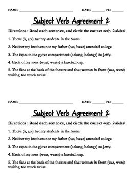 Fill, sign and send anytime, anywhere, from any device with subject verb agreement quiz. Subject Verb Agreement Quiz 2 by Active Learning and ...