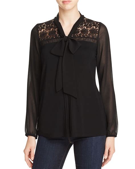 Design History Lace Yoke Tie Neck Blouse Women Bloomingdales Tie