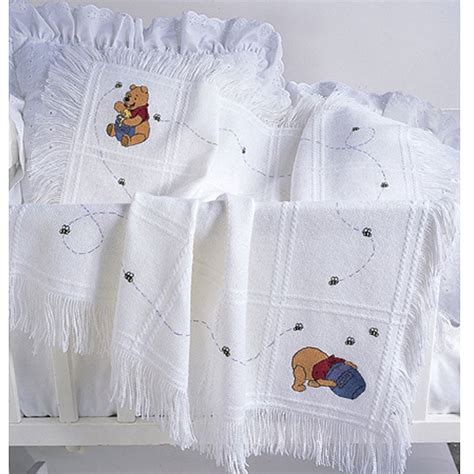 Winnie the pooh *baby piglet* cross stitch pattern. Pooh with Bees Baby Afghan Counted Cross Stitch Kit ...