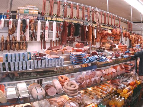Raw cured meat product, made with selected pork meat, minced and seasoned with paprika, salt and spices stuffed into casings and mature slowly and carefully. Morscher's Pork Store | Shopping in Ridgewood, New York