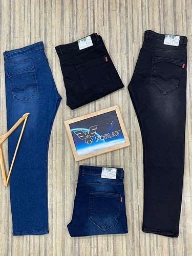 Slim Fit Plain F Paly Bigger Size Jeans Navy Blue At Rs 575piece In