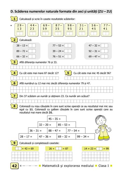 Clasa I Matematică şi Explorarea Mediului Clasa I Partea I E2