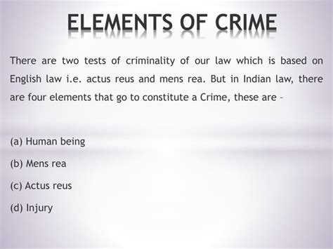 elements of crime and its application in ipc