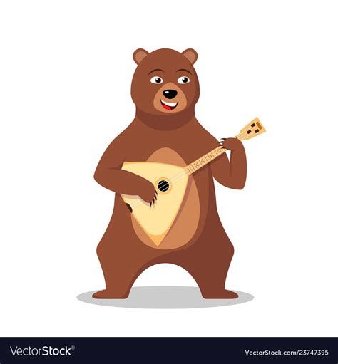 Russian Bear Character Royalty Free Vector Image