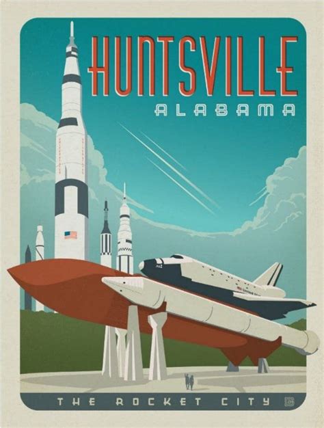 Huntsville Al Alabama The Rocket City Shuttle Space Etsy Rocket