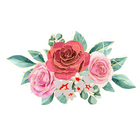 Flower Vase Rose Vector Png Images Rose Flower Vector Roses Clipart